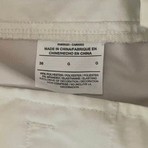 Nike Golf Performance Light Khaki Straight Leg Pants Men's size 36x29 - Picture 6 of 6